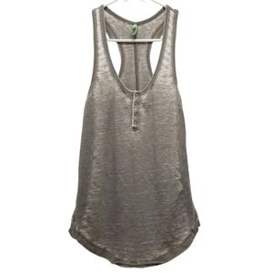 Honeydew Gray Racerback Tank with Snaps